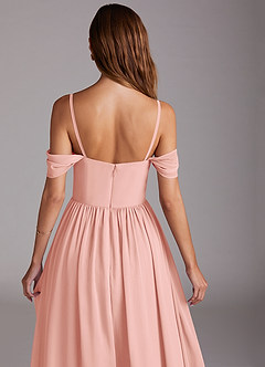 Azazie Calianna Bridesmaid Dresses Rosette A-Line Off the Shoulder Chiffon Convertible Dress image9
