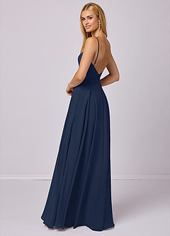 Barbie ♥ Azazie Bridesmaid Dresses Dark Navy A-Line Chiffon Dress image4