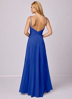 Barbie ♥ Azazie Bridesmaid Dresses Royal Blue A-Line Chiffon Dress image2