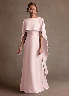 Azazie Marilla Mother of the Bride Dresses Blushing Pink A-Line Pleated Chiffon Dress image4