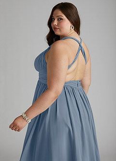 Azazie Ashia Final Sale Twilight A-Line Pleated Chiffon Dress image8