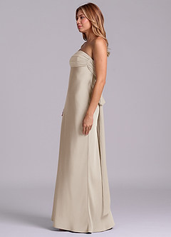 Azazie Ailanie Brudtärnklänningar Klä av Tubklänning i Stretch Satin Axelbandslös Frost image6