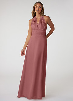 Azazie Fifi Bridesmaid Dresses Amethyst A-Line Strapless Chiffon Convertible Dress image2