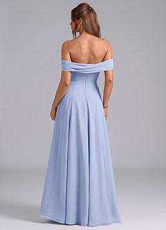 Azazie Almina Bridesmaid Dresses Ice A-Line Off the Shoulder Chiffon Convertible Dress image2