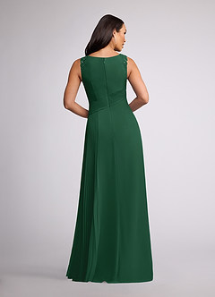 Azazie Galvan Mother of the Bride Dresses Dark Green A-Line Sequins Chiffon Dress image4