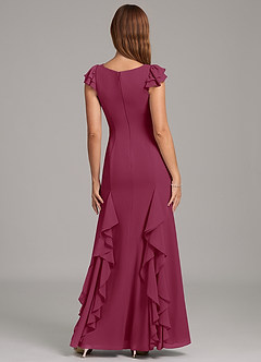 Azazie Nessa Abiti da Damigella Abito A-Line in Chiffon Gelso image2