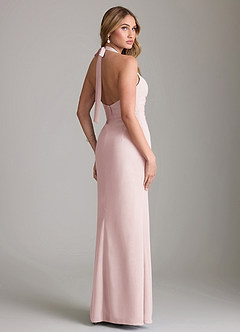 Azazie Valerie Bridesmaid Dresses Blushing Pink Mermaid Pleated Chiffon Dress image2
