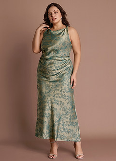 Gelina Platinum Teal Maxi Dress image12
