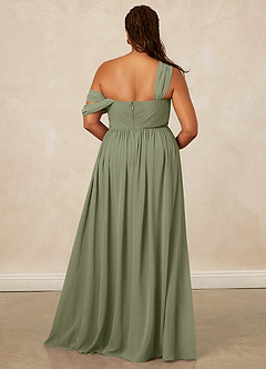 Christian Siriano Bridal for Azazie 1014 Bridesmaid Dresses Pistachio A-Line Off the Shoulder Chiffon Dress image17