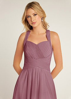 Azazie Claudia Bridesmaid Dresses Vintage Mauve A-Line Sweetheart Neckline Chiffon Dress image5