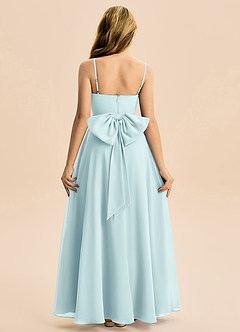 Azazie Bear Junior Sea Glass A-Line Pleated Chiffon Dress image2