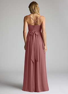 Azazie Llana Maternity Bridesmaid Dresses A-Line Chiffon Floor-Length Dress image4