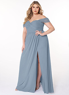 Azazie Millie Final Sale Dusty Blue A-Line Sweetheart Neckline Chiffon Convertible Dress image11