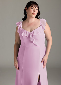 Azazie Sophie Bridesmaid Dresses Candy Pink A-Line Off the Shoulder Chiffon Convertible Dress image13