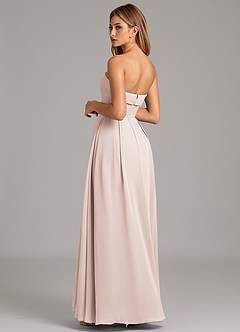 Azazie Lucienne Brudtärnklänningar Klänning av A-Linje i Chiffong Axelbandslös Rosenblad Konvertibel image2