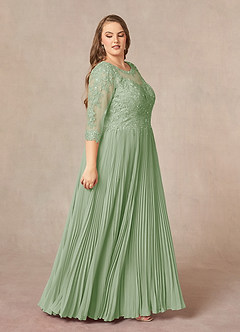 Azazie Corinne Mother of the Bride Dresses Dusty Sage A-Line Sequins Chiffon Dress image11
