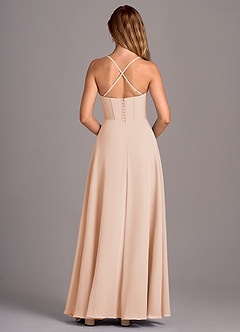 Azazie Carolyn Bridesmaid Dresses English Rose A-Line Pleated Chiffon Dress image6
