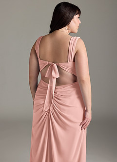 Azazie Jesaphine Bridesmaid Dresses Rosette Sheath Bow Chiffon Dress image14