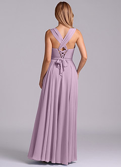 Azazie Darana Final Sale Wisteria A-Line Corset Chiffon Dress image7