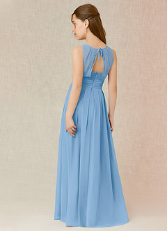 Azazie Bibiane Junior Powder Blue A-Line Pleated Chiffon Dress image5