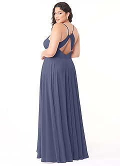 Azazie Avelina Bridesmaid Dresses Stormy A-Line V-Neck Pleated Chiffon Dress image9