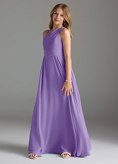 Azazie Dallas Junior Tahiti A-Line Pleated Chiffon Dress image4