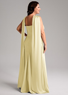 Azazie Kinsley Vestidos de damas de honor Vestido de Sorbete De Limón de Satén Elástico de Corte Sirena con Corte Lateral image9