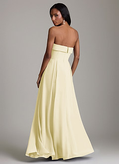 Azazie Lucienne Bridesmaid Dresses Lemon Sorbet A-Line Strapless Chiffon Convertible Dress image2