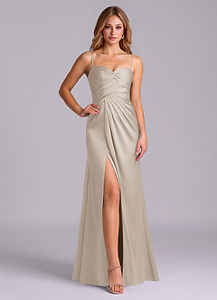 Azazie Sabrine Final Sale Frost A-Line Sweetheart Neckline Stretch Satin Dress image5