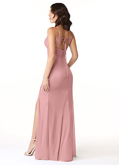 Azazie Reneya Robes de demoiselle d'honneur Robe Sirène en Maille Arc Rose Poussiéreuse image4