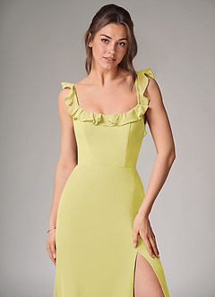 Azazie Callie Abiti da Damigella Abito Convertibile Sirena in Chiffon Spacco Laterale Sorbetto Al Limone image5