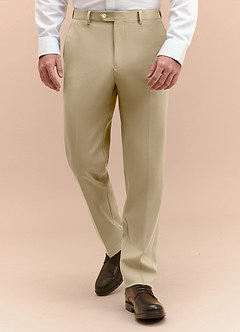 front James Champagne Structured Stretch Dress Pants