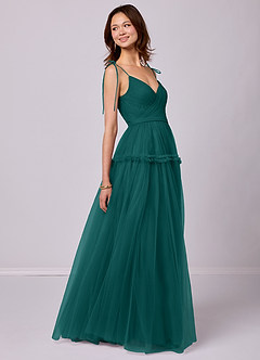 Barbie ♥ Azazie Bridesmaid Dresses A-Line Tulle Floor-Length Dress image3