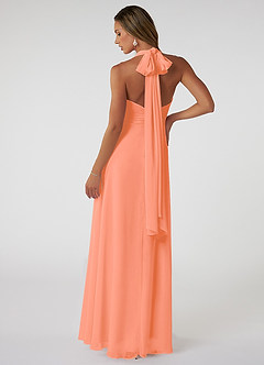 Azazie Fifi Jurken voor bruidsmeisjes Converteerbaar Jurk van Chiffon met A-Lijn Strapless Zonsondergang image3