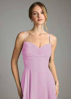 Azazie Ayla Abiti da Damigella Abito A-Line in Chiffon Scollo a Cuore Rosa Confetto image5