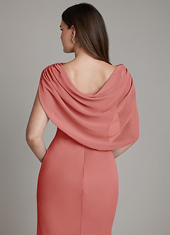 Azazie Hadley Bridesmaid Dresses Antique Rose Mermaid Pleated Chiffon Dress image7