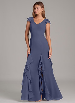 Azazie Nessa Bridesmaid Dresses Stormy A-Line Chiffon Dress image1