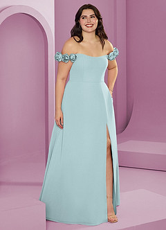 Barbie ♥ Azazie Jurken voor bruidsmeisjes Converteerbaar Jurk van Chiffon met A-Lijn Off the Shoulder De Nevel image11