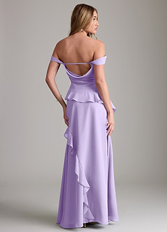 Azazie Sloane Bridesmaid Dresses Lilac A-Line Sweetheart Neckline Chiffon Dress image7