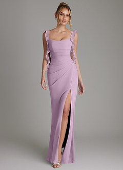 Azazie Jessamine Bridesmaid Dresses Wisteria Mermaid Corset Chiffon Dress image1