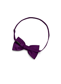 front Matching Matte Satin Pre-Tied Bow Tie & Suspenders Set
