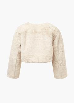 front Kukkaistyttöjen tekoturkis takki