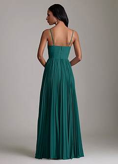 Azazie Akiko Bridesmaid Dresses Peacock A-Line Sweetheart Neckline Chiffon Dress image5