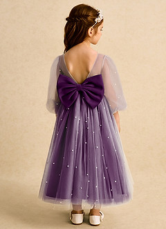 Azazie Trudy Robe Demoiselle D'honneur Fillette Robe Princesse en Tulle Encolure en Forme de Cœur Grain De Raisin image2