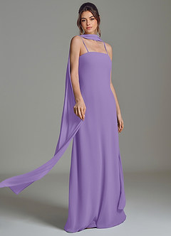 Azazie Ilana Brudepigekjoler En streg Stropløs Chiffon Gulv-længde Kjole image7