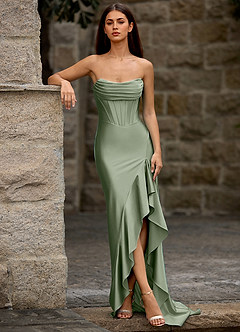 Siren Menthe Verte Robe de bal sirène image5