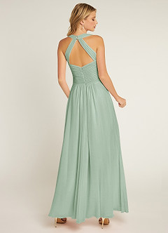 Azazie Claudia Bridesmaid Dresses Agave A-Line Sweetheart Neckline Chiffon Dress image3