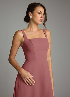 Azazie Debra Bridesmaid Dresses Amethyst A-Line with Pockets Chiffon Convertible Dress image3