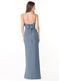 Azazie Mai Bridesmaid Dresses Twilight Sheath Pleated Chiffon Dress image2