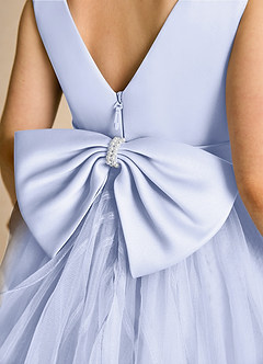 Azazie Pear Flower Girl Dresses Lavender Ball-Gown Bow Tulle Dress image6